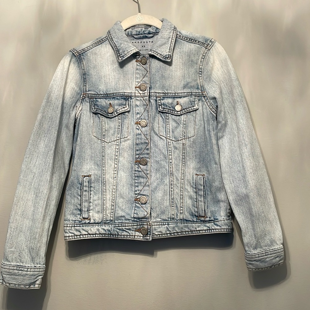 AEROPOSTALE EMBROIDERED PEACOCK DENIM JACKET SIZE XS - Picture 3 of 6